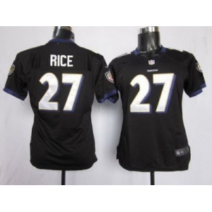 nike women nfl jerseys baltimore ravens #27 rice black[nike]