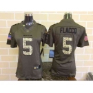 nike women nfl jerseys baltimore ravens #5 flacco army green[nike Limited Salute To Service]