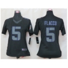 nike women nfl jerseys baltimore ravens #5 flacco black[nike impact limited]