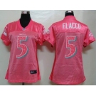 nike women nfl jerseys baltimore ravens #5 flacco pink[2012 new]