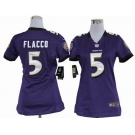 nike women nfl jerseys baltimore ravens #5 flacco purple[nike]