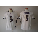 nike women nfl jerseys baltimore ravens #5 flacco white[nike limited]