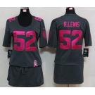 nike women nfl jerseys baltimore ravens #52 r.lewis dk.grey[breast cancer awareness]