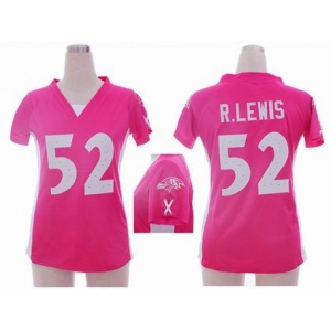 nike women nfl jerseys baltimore ravens #52 r.lewis pink[draft him ii top]