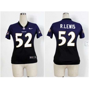 nike women nfl jerseys baltimore ravens #52 r.lewis purple-grey[nikedrift fashion][second version]