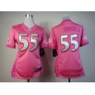 nike women nfl jerseys baltimore ravens #55 suggs pink[nike love's]