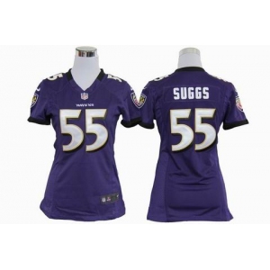 nike women nfl jerseys baltimore ravens #55 suggs purple[nike]