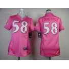 nike women nfl jerseys baltimore ravens #58 dumervil pink[2012 nike love]