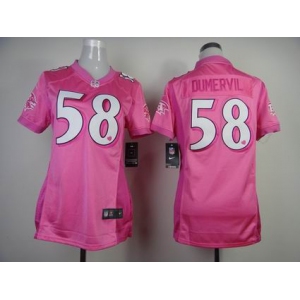 nike women nfl jerseys baltimore ravens #58 dumervil pink[2012 nike love]