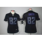 nike women nfl jerseys baltimore ravens #82 smith black[nike impact limited]