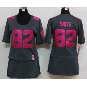 nike women nfl jerseys baltimore ravens #82 smith dk.grey[breast cancer awareness]