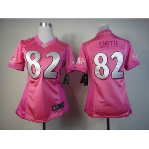 nike women nfl jerseys baltimore ravens #82 smith pink[nike love's]