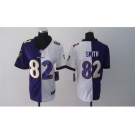 nike women nfl jerseys baltimore ravens #82 smith white-purple [nike split]