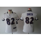 nike women nfl jerseys baltimore ravens #82 smith white[nike limited]