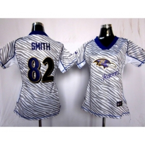 nike women nfl jerseys baltimore ravens #82 smith[fem fan zebra]