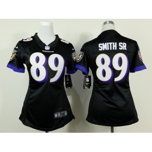 nike women nfl jerseys baltimore ravens #89 smith sr black[nike]