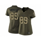 nike women nfl jerseys baltimore ravens #89 smithsr army green[nike Limited Salute To Service]