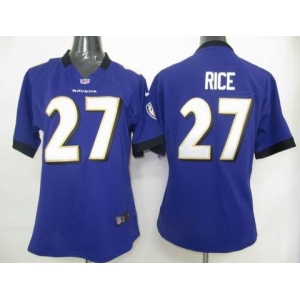 nike womens nfl baltimore ravens #27 rice purple[nike]