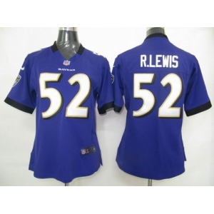 nike womens nfl baltimore ravens #52 r.lewis purple[nike]