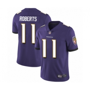 Youth Baltimore Ravens #11 Seth Roberts Purple Team Color Vapor Untouchable Limited Player Football Jersey
