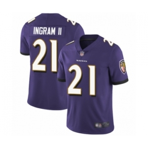 Youth Baltimore Ravens #21 Mark Ingram II Purple Team Color Vapor Untouchable Limited Player Football Jersey