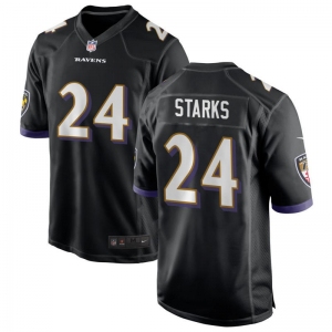 Youth Baltimore Ravens #24 Malaki Starks Nike Black Limited Jersey