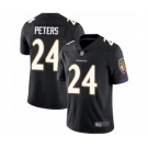 Youth Baltimore Ravens #24 Marcus Peters Black Alternate Vapor Untouchable Limited Player Football Jersey