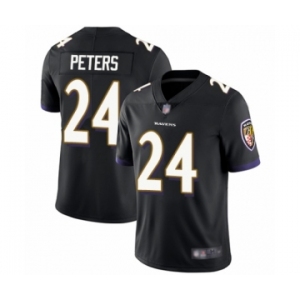Youth Baltimore Ravens #24 Marcus Peters Black Alternate Vapor Untouchable Limited Player Football Jersey