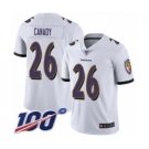 Youth Baltimore Ravens #26 Maurice Canady White Vapor Untouchable Limited Player 100th Season Football Jersey
