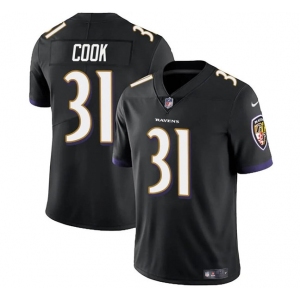 Youth Baltimore Ravens #31 Dalvin Cook Black Stitched Jersey