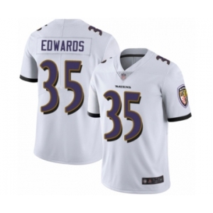 Youth Baltimore Ravens #35 Gus Edwards White Vapor Untouchable Limited Player Football Jersey