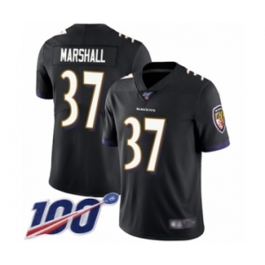 Youth Baltimore Ravens #37 Iman Marshall Black Alternate Vapor Untouchable Limited Player 100th Season Football Jersey