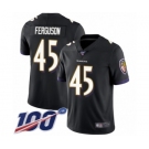 Youth Baltimore Ravens #45 Jaylon Ferguson Black Alternate Vapor Untouchable Limited Player 100th Season Football Jersey