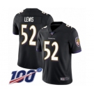 Youth Baltimore Ravens #52 Ray Lewis Black Alternate Vapor Untouchable Limited Player 100th Season Football Jersey