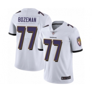 Youth Baltimore Ravens #77 Bradley Bozeman White Vapor Untouchable Limited Player Football Jersey