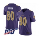 Youth Baltimore Ravens #80 Miles Boykin Limited Purple Rush Vapor Untouchable 100th Season Football Jersey