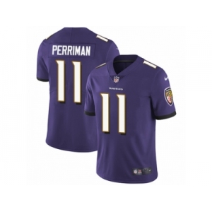 Youth Nike Baltimore Ravens #11 Breshad Perriman Vapor Untouchable Limited Purple Team Color NFL Jersey