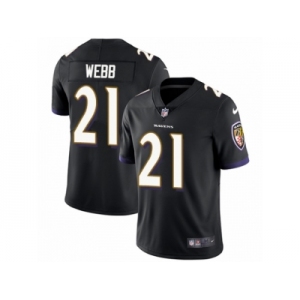 Youth Nike Baltimore Ravens #21 Lardarius Webb Vapor Untouchable Limited Black Alternate NFL Jersey