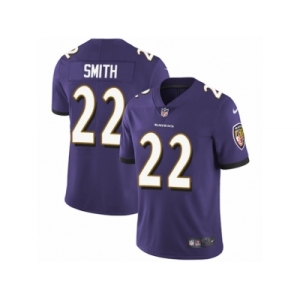 Youth Nike Baltimore Ravens #22 Jimmy Smith Vapor Untouchable Limited Purple Team Color NFL Jersey