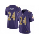 Youth Nike Baltimore Ravens #24 Brandon Carr Limited Purple Rush NFL Jersey