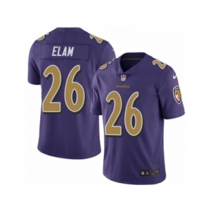 Youth Nike Baltimore Ravens #26 Matt Elam Limited Purple Rush NFL Jersey
