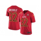 Youth Nike Baltimore Ravens #32 Eric Weddle Red Stitched NFL Limited AFC 2017 Pro Bowl Jersey