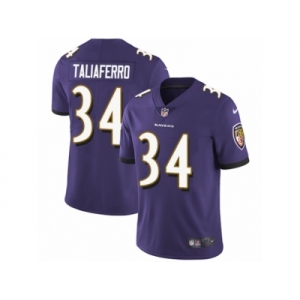 Youth Nike Baltimore Ravens #34 Lorenzo Taliaferro Vapor Untouchable Limited Purple Team Color NFL Jersey