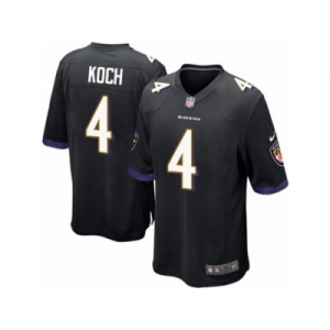Youth Nike Baltimore Ravens #4 Sam Koch Black Alternate NFL Jersey