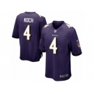 Youth Nike Baltimore Ravens #4 Sam Koch Purple Team Color NFL Jersey