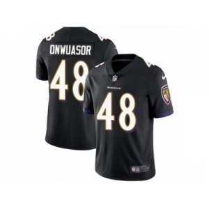 Youth Nike Baltimore Ravens #48 Patrick Onwuasor Black Alternate Vapor Untouchable Limited Player NFL Jersey