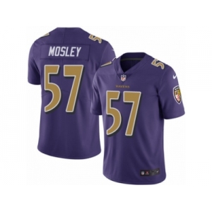 Youth Nike Baltimore Ravens #57 C.J. Mosley Limited Purple Rush NFL Jersey
