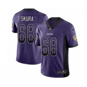 Youth Nike Baltimore Ravens #68 Matt Skura Limited Purple Rush Drift Fashion NFL Jersey