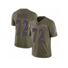 Youth Nike Baltimore Ravens #72 Alex Lewis Limited Olive 2017 Salute to Service NFL Jersey