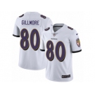 Youth Nike Baltimore Ravens #80 Crockett Gillmore Vapor Untouchable Limited White NFL Jersey